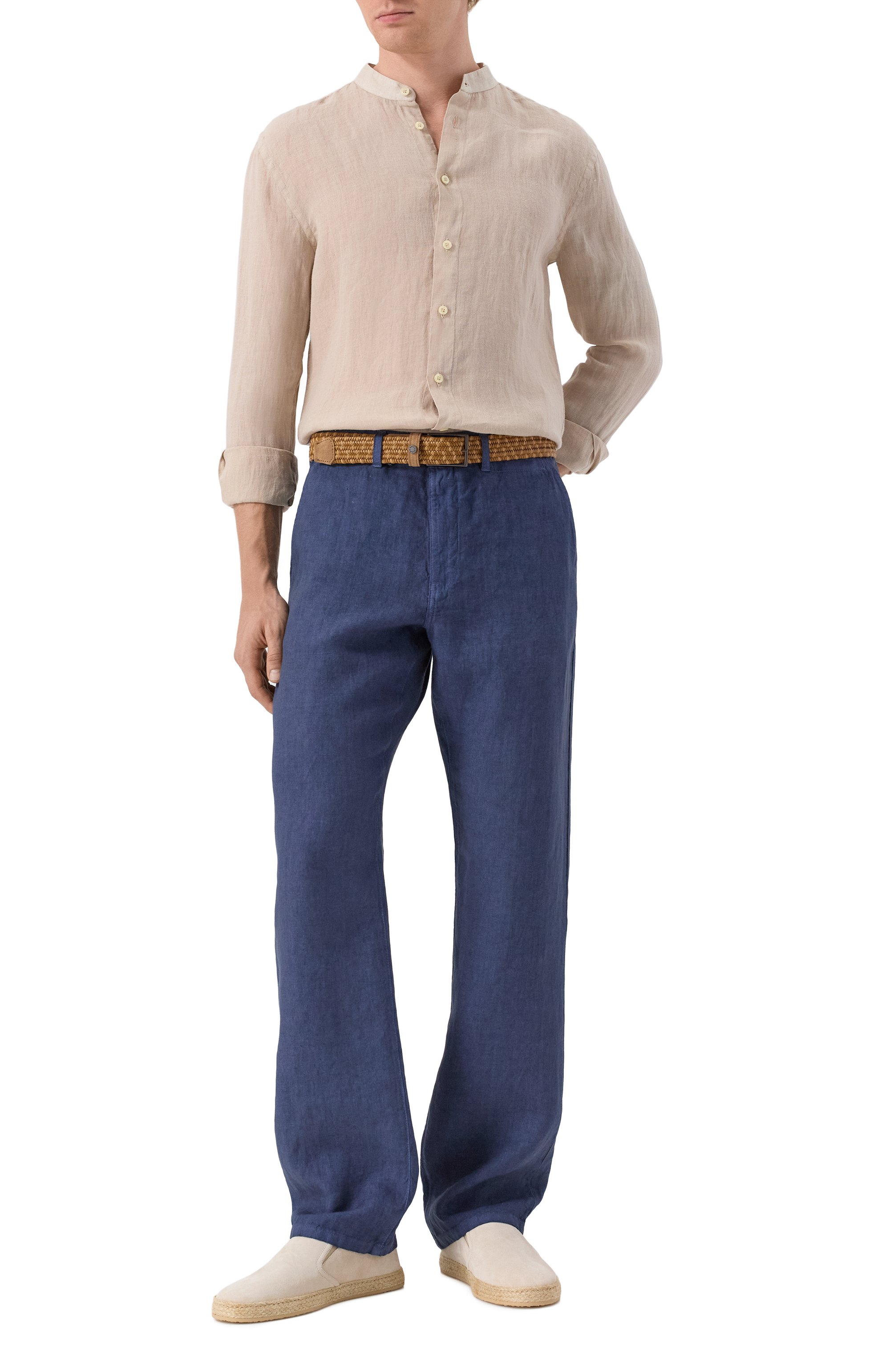 Льняные брюки 120% LINO, арт. 32ALIM29PQ/0476/S00, фото 2