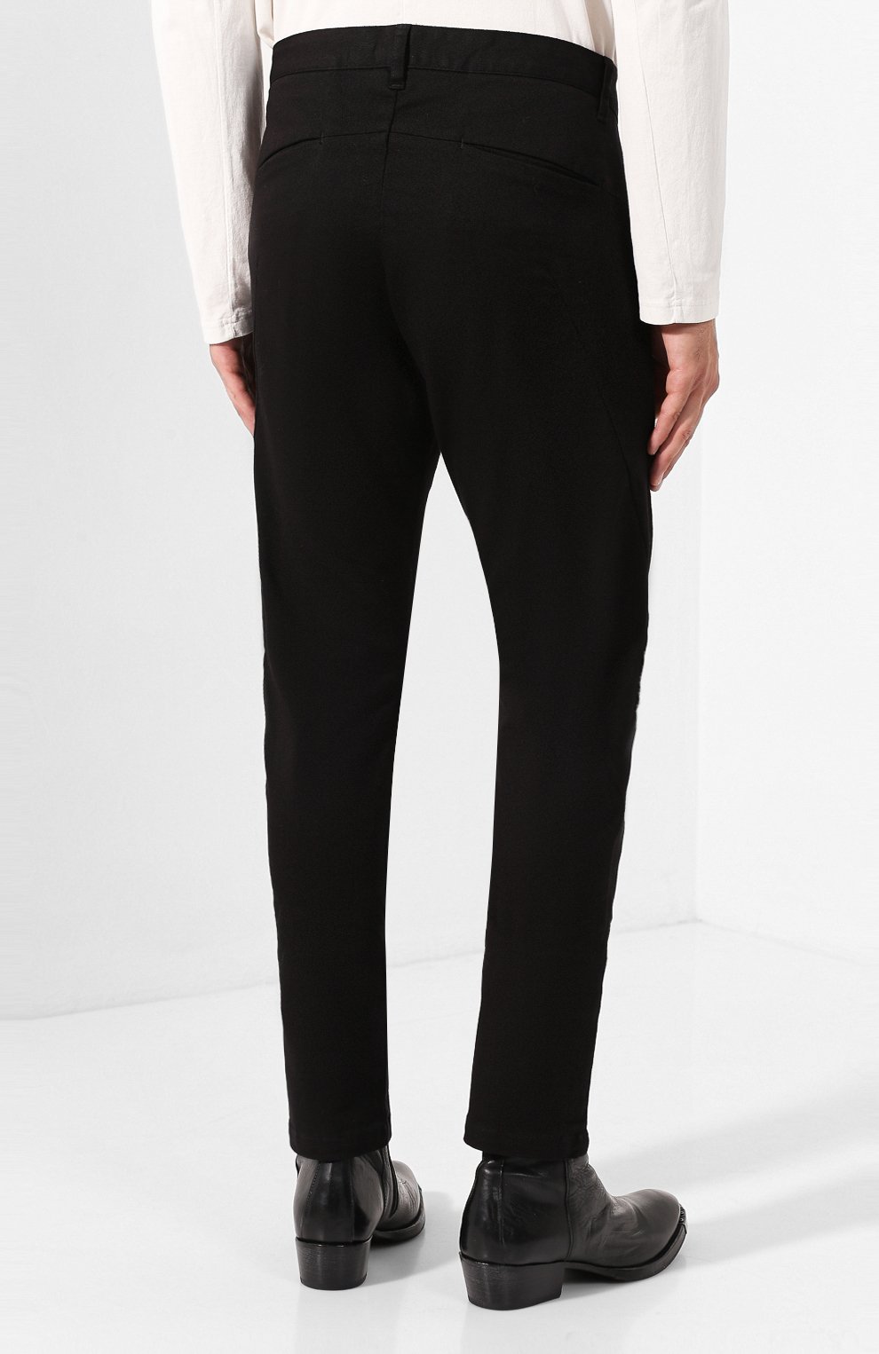 Хлопковые брюки KAZUYUKI KUMAGAI черного цвета по цене 29850 руб., арт. AP93-254, фото 4 Хлопковые брюки KAZUYUKI KUMAGAI, арт. AP93-254, фото 4