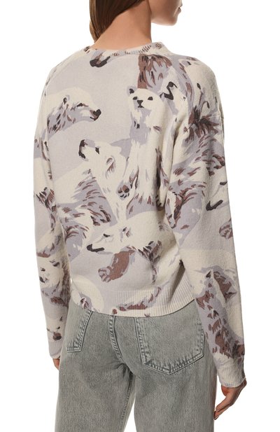 Хлопковый пуловер polar bear KENZO кремового цвета по цене 29950 руб., арт. FB62PU6253CA, фото 4 Хлопковый пуловер polar bear KENZO, арт. FB62PU6253CA, фото 4