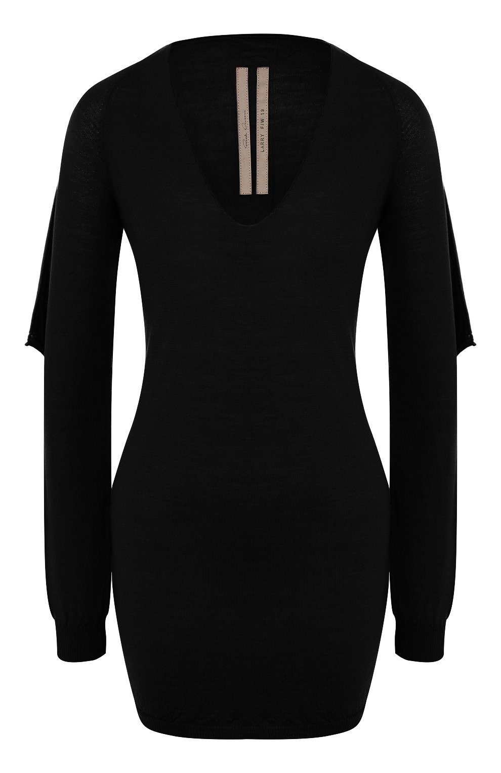 Шерстяной пуловер RICK OWENS черного цвета по цене 62200 руб., арт. R019F5693/M, фото 1 Шерстяной пуловер RICK OWENS, арт. R019F5693/M, фото 1