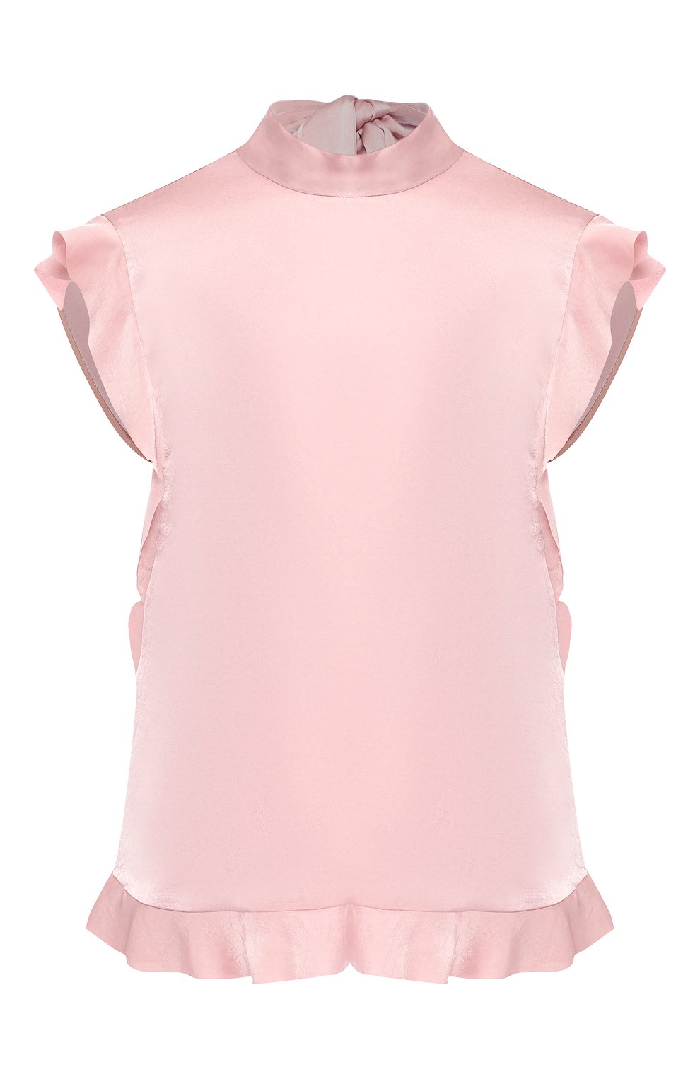 Топ с воротником-стойкой REDVALENTINO розового цвета по цене 23900 руб., арт. RR3AEA00/HGA, фото 1 Топ с воротником-стойкой REDVALENTINO, арт. RR3AEA00/HGA, фото 1