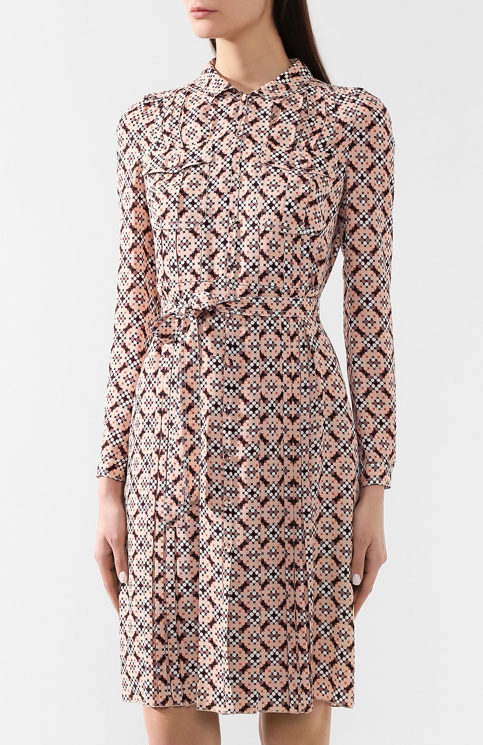 Шелковое платье BOTTEGA VENETA розового цвета по цене 466500 руб., арт. 538556/VEZF0, фото 3 Шелковое платье BOTTEGA VENETA, арт. 538556/VEZF0, фото 3