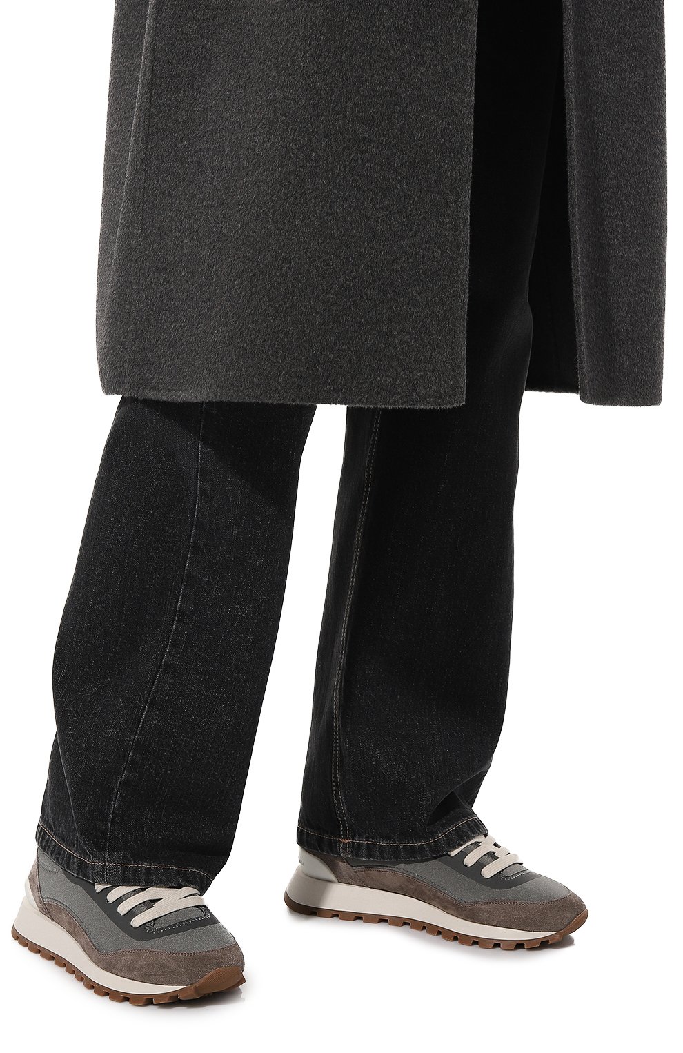 Комбинированные кроссовки BRUNELLO CUCINELLI, арт. MZSFGBP166, фото 3