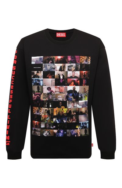 Мужская хлопковый лонгслив DIESEL, арт. A16491/0AKAK