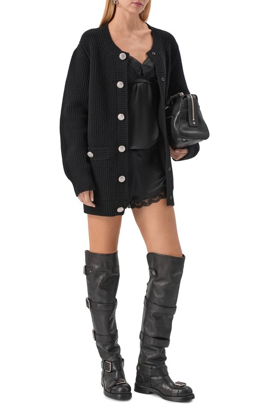 Шерстяной кардиган Dolce & Gabbana FXVCDZ/JDVF0 Чёрный  FXVCDZ/JDVF0 Фото 2