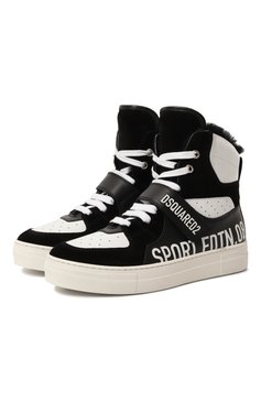 Высокие кеды из кожи DSQUARED2, арт. 75524/36-40, фото 1
