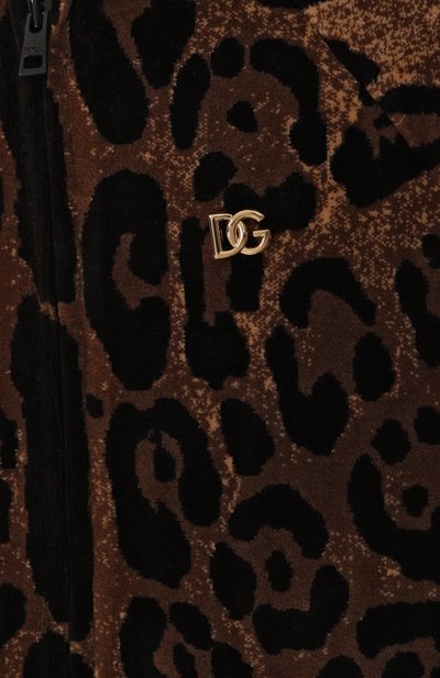 Хлопковая толстовка DOLCE & GABBANA леопардового цвета по цене 65950 руб., арт. L5JWBB/FJ7D5/2-6, фото 3 Хлопковая толстовка DOLCE & GABBANA, арт. L5JWBB/FJ7D5/2-6, фото 3