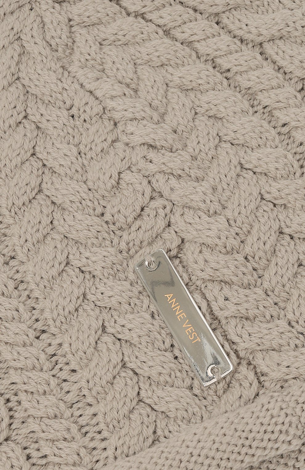 Шерстяная шапка ANNE VEST светло-серого цвета по цене 17550 руб., арт. FW24/01/98/770, фото 4 Шерстяная шапка ANNE VEST, арт. FW24/01/98/770, фото 4