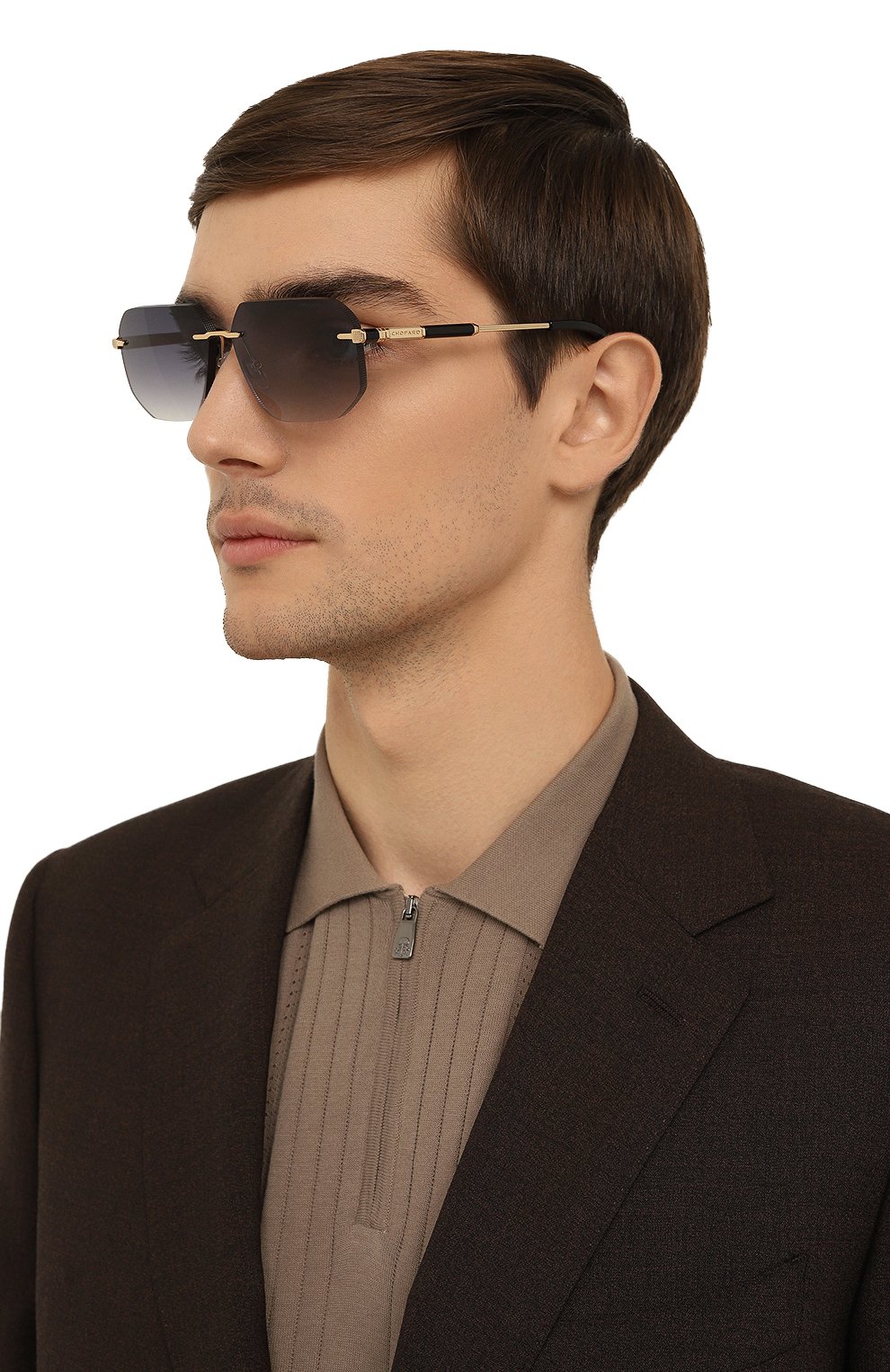 Солнцезащитные очки CHOPARD черного цвета по цене 108000 руб., арт. G80 300, фото 3 Солнцезащитные очки CHOPARD, арт. G80 300, фото 3