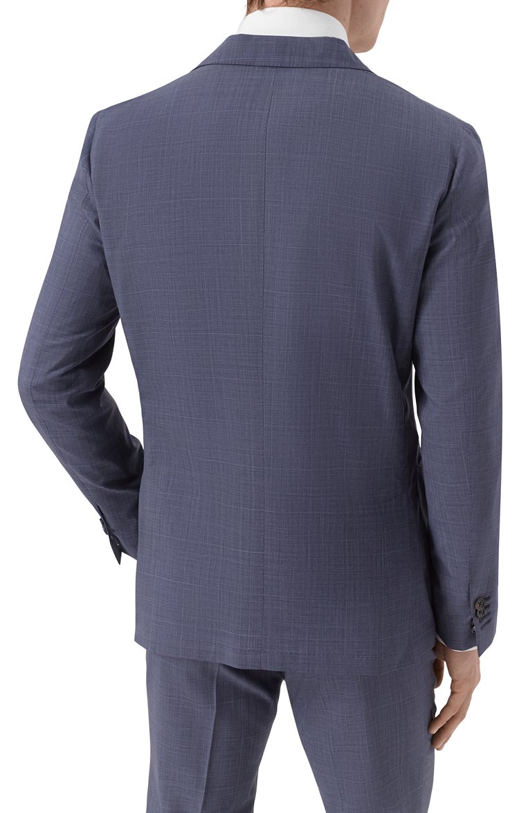 Мужской шерстяной костюм CORNELIANI синего цвета, арт. 25X007-2517445_SET | Фото 5 (Рукава: Длинные; Материал внешний: Шерсть; Костюмы М: Однобортный; Стили: Классический, Кэжуэл)