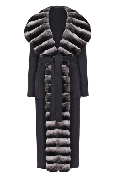 Женское кашемировое пальто с отделкой из шиншиллы MVST, арт. FTBPL-X1395-1CH