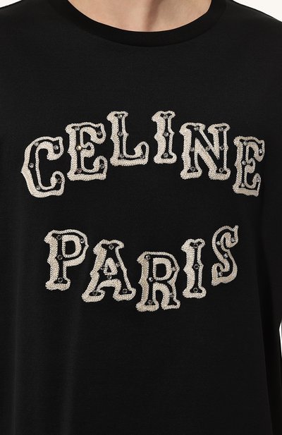 Хлопковая футболка CELINE, арт. 2X24J671Q, фото 5