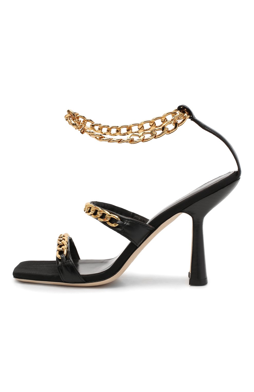 Кожаные босоножки gina BY FAR черного цвета по цене 61550 руб., арт. 20PFGNSBLCRE, фото 3 Кожаные босоножки gina BY FAR, арт. 20PFGNSBLCRE, фото 3