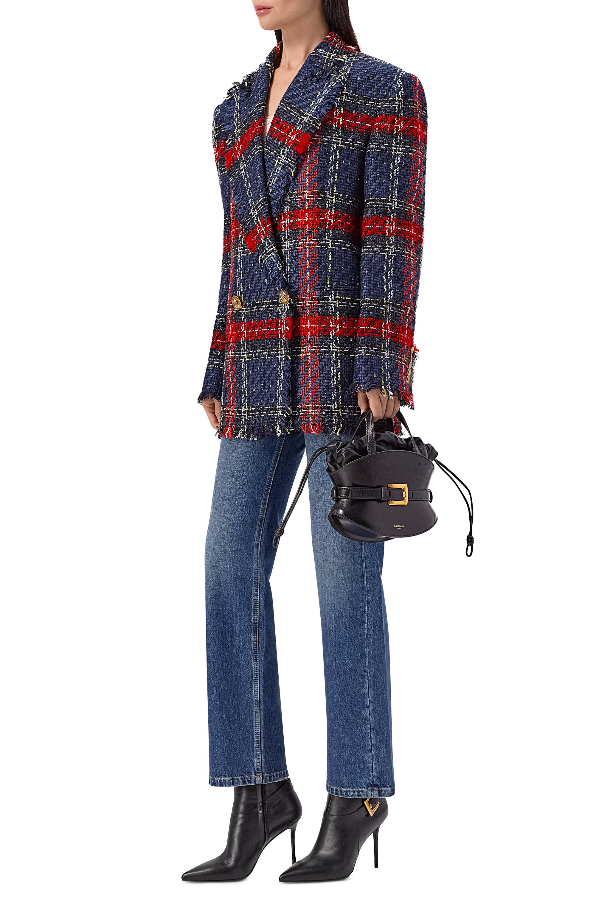 Кожаные ботильоны anthem 95 BALMAIN, арт. GN4TE223/LVIT, фото 3