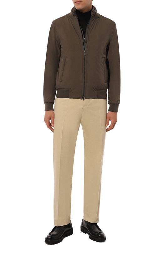 Утепленный бомбер Corneliani 94L5R1-9420158 Коричневый  94L5R1-9420158 Фото 2