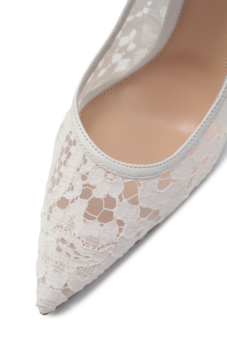 Женские текстильные туфли claudia 105 GIANVITO ROSSI белого цвета, арт. G22315.15RIC.LRMBIBB | Фото 7 (Подошва: Плоская; Каблук высота: Высокий; Материал внешний: Текстиль; Материал внутренний: Натуральная кожа; Каблук тип: Шпилька; Автоматизация состава: Проставлено; Автоматизация ТО: Проставлено)