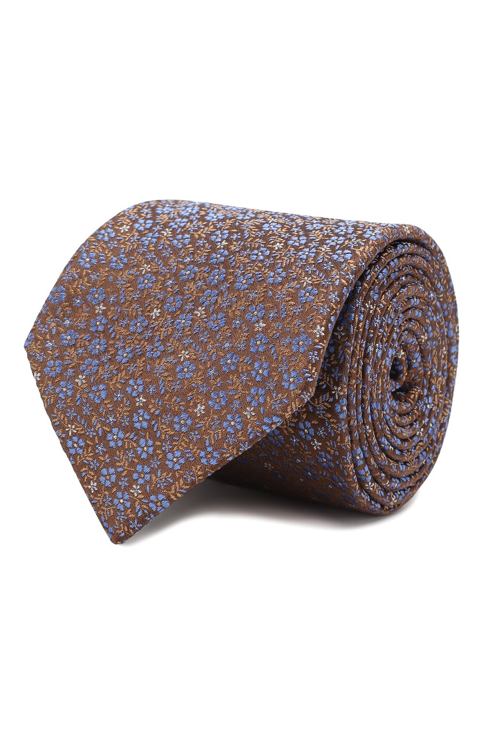 Шелковый галстук CANALI коричневого цвета по цене 11500 руб., арт. 18/HJ02575, фото 1 Шелковый галстук CANALI, арт. 18/HJ02575, фото 1