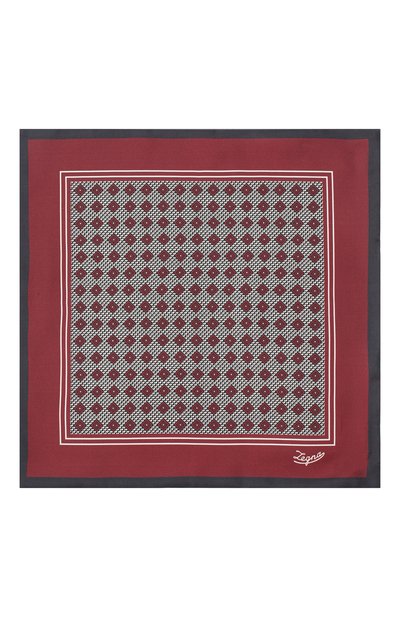 Шелковый платок ZEGNA бордового цвета по цене 15650 руб., арт. Z8J06/39C, фото 3 Шелковый платок ZEGNA, арт. Z8J06/39C, фото 3