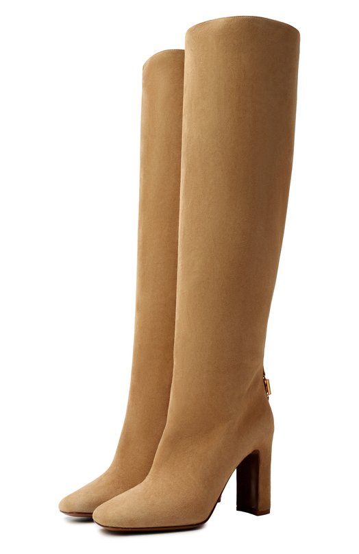 Замшевые сапоги Jackie New 90 Dolce & Gabbana CU1218/A1275 Бежевый CU1218/A1275