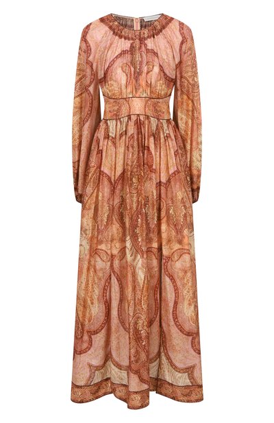 Женское платье из хлопка и шелка ZIMMERMANN, арт. 5947DRS262