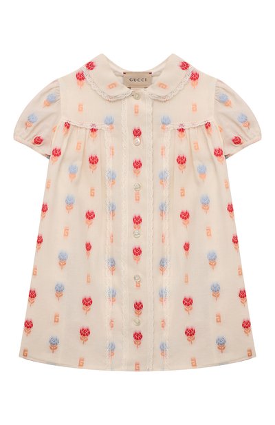 Хлопковое платье GUCCI, арт. 680418/ZAH73/9-12M, фото 1