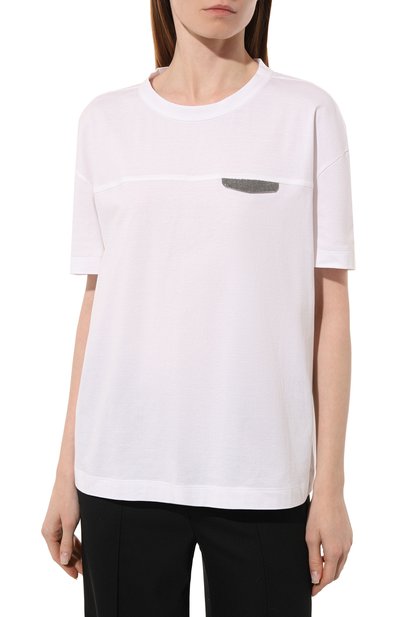 Хлопковая футболка BRUNELLO CUCINELLI, арт. M0A45EE510, фото 3