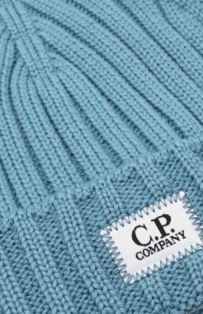 Шерстяная шапка C.P. COMPANY голубого цвета по цене 13500 руб., арт. 19CMAC738A005509A, фото 3 Шерстяная шапка C.P. COMPANY, арт. 19CMAC738A005509A, фото 3