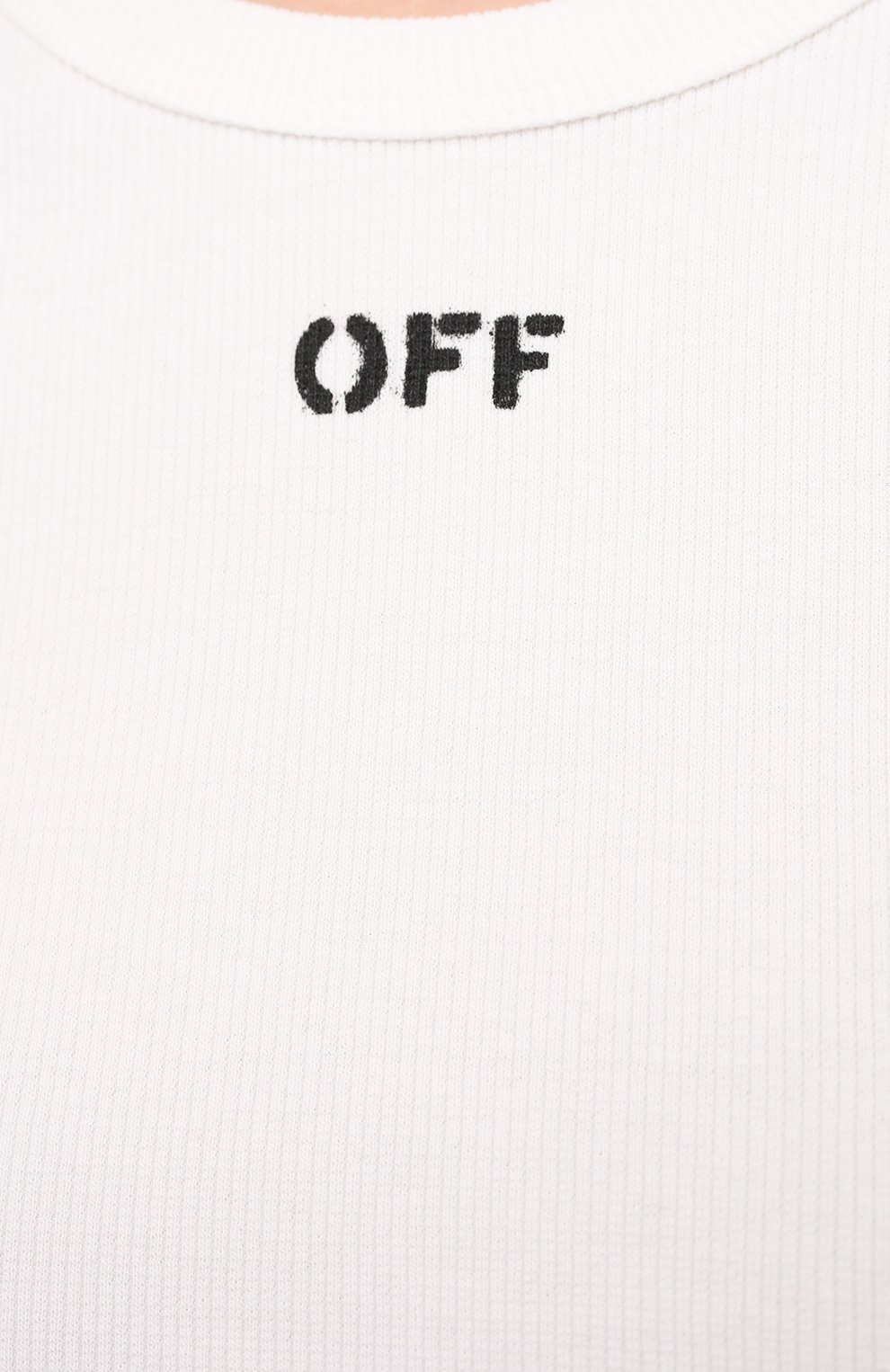 Хлопковая футболка OFF-WHITE белого цвета по цене 43950 руб., арт. 0WAA065E20JER0010110, фото 5 Хлопковая футболка OFF-WHITE, арт. 0WAA065E20JER0010110, фото 5