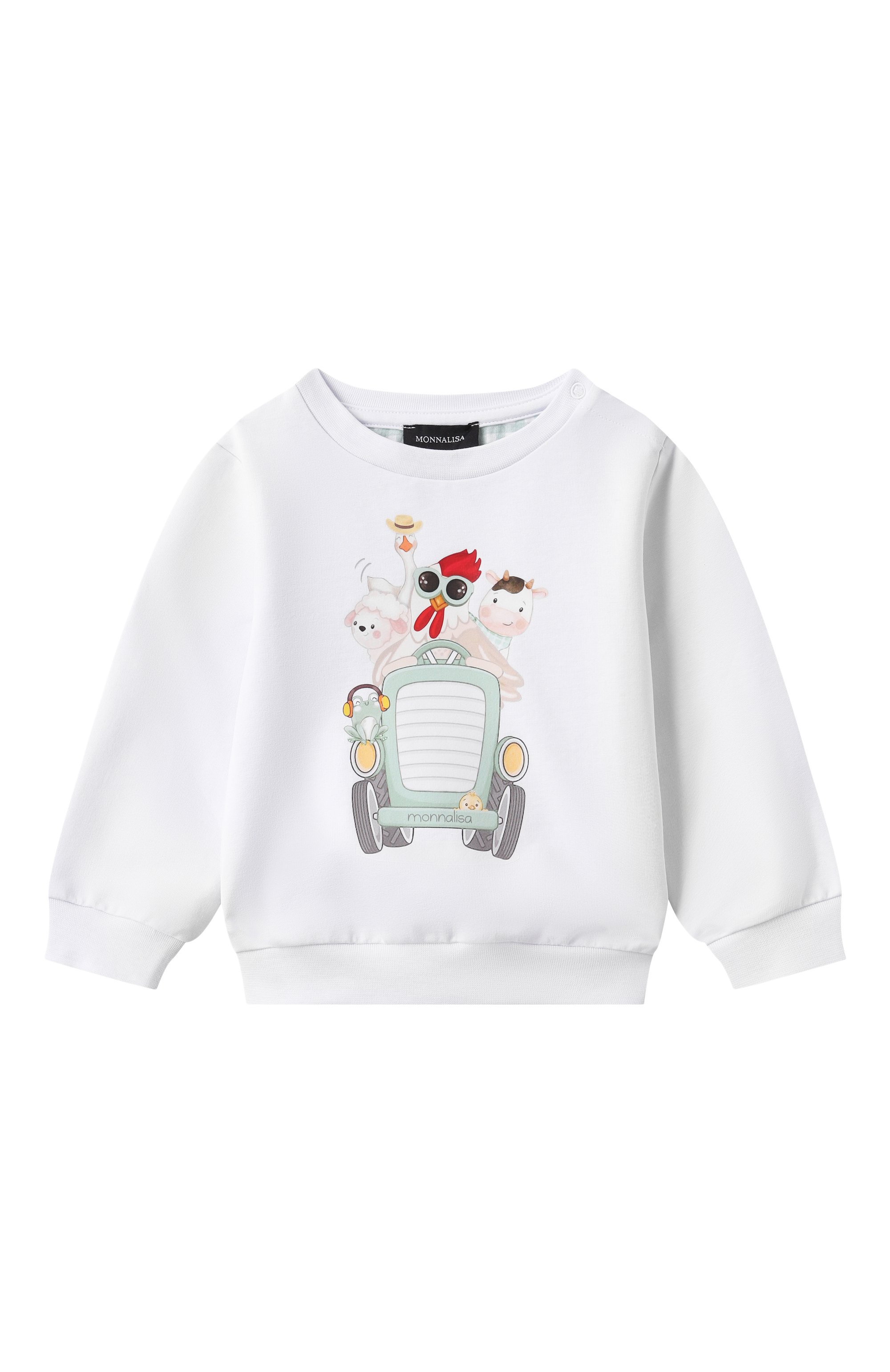 Хлопковый свитшот MONNALISA, арт. 28E600, фото 1