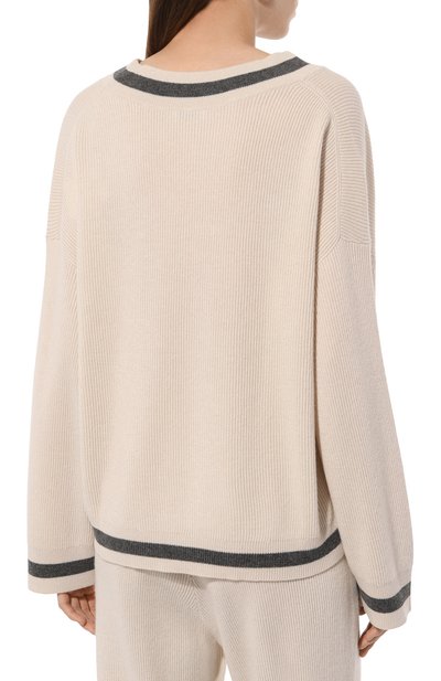 Кашемировый пуловер BRUNELLO CUCINELLI кремового цвета по цене 255000 руб., арт. M12192602, фото 4 Кашемировый пуловер BRUNELLO CUCINELLI, арт. M12192602, фото 4