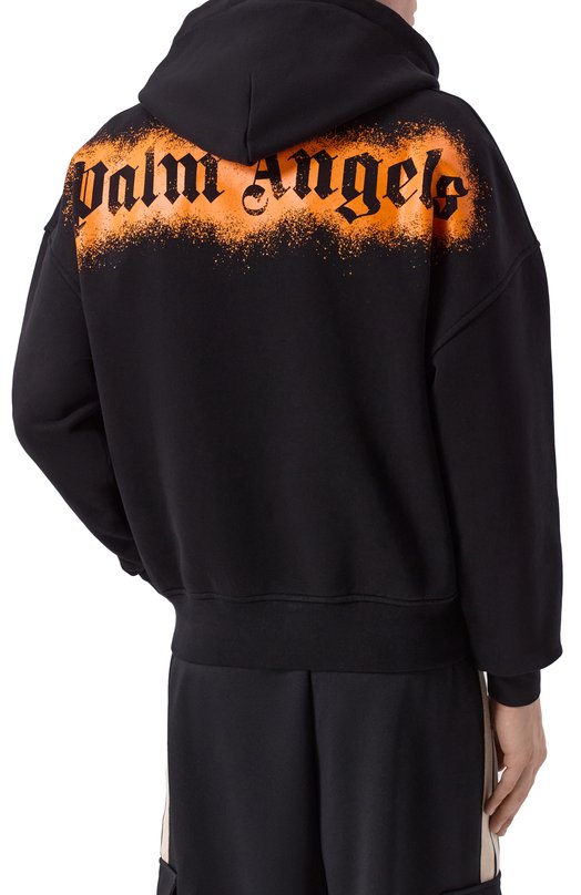 Хлопковое худи Palm Angels PMBB17EF25FLE005 Чёрный  PMBB17EF25FLE005 Фото 4