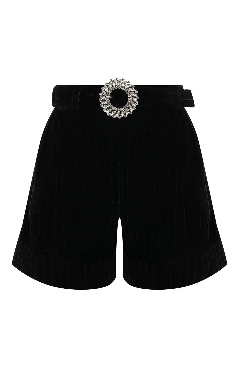 Бархатные шорты MIU MIU черного цвета по цене 140000 руб., арт. MP1469-1ZGU-F0002, фото 1 Бархатные шорты MIU MIU, арт. MP1469-1ZGU-F0002, фото 1