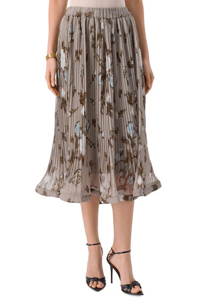 Плиссированная юбка P.A.R.O.S.H. бежевого цвета по цене 104500 руб., арт. P0F-D621156, фото 3 Плиссированная юбка P.A.R.O.S.H., арт. P0F-D621156, фото 3