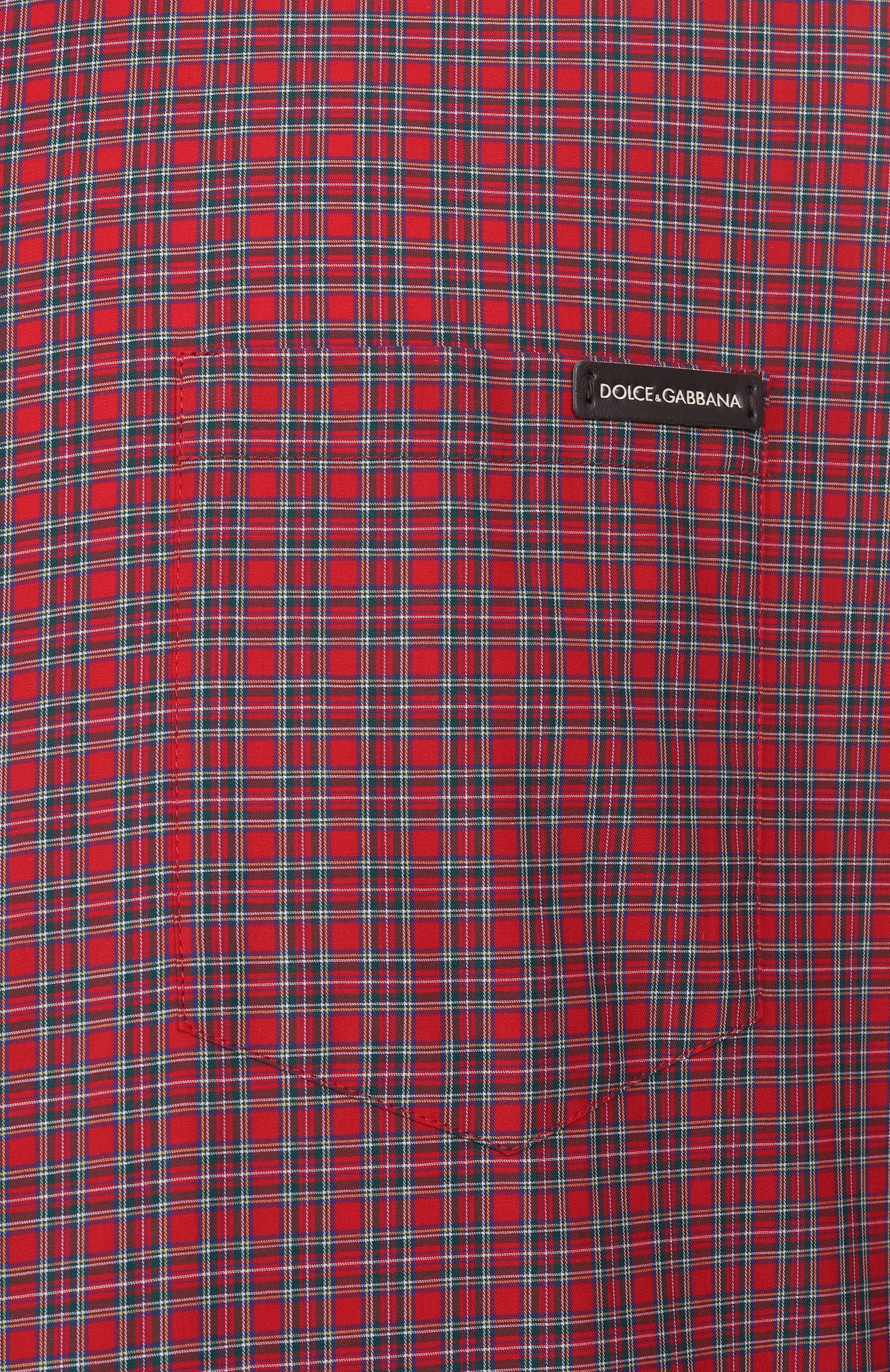 Хлопковая рубашка DOLCE & GABBANA красного цвета по цене 95050 руб., арт. G5JZ9T/GJ283, фото 6 Хлопковая рубашка DOLCE & GABBANA, арт. G5JZ9T/GJ283, фото 6