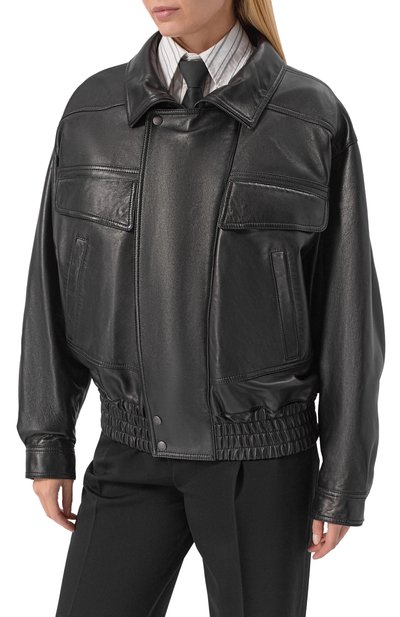 Кожаный бомбер SAINT LAURENT, арт. 836515/YCNU2, фото 3