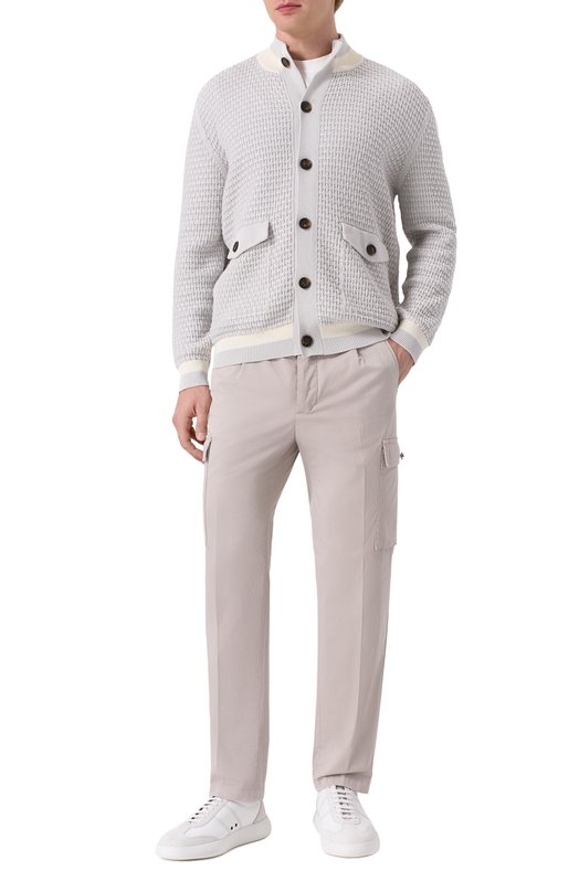 Хлопковые брюки-карго Kiton UP0005K0600F06 Бежевый  UP0005K0600F06 Фото 2
