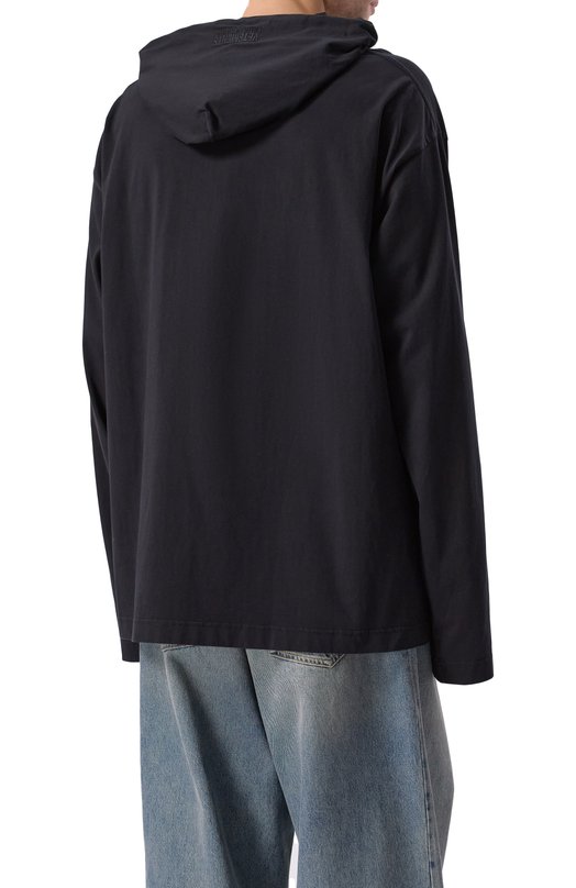 Хлопковое худи VETEMENTS UA66HD850B Чёрный  UA66HD850B Фото 4