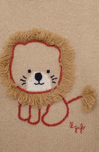 Шерстяной пуловер IL GUFO бежевого цвета по цене 17550 руб., арт. A24MA466EM220/6M-9M, фото 3 Шерстяной пуловер IL GUFO, арт. A24MA466EM220/6M-9M, фото 3