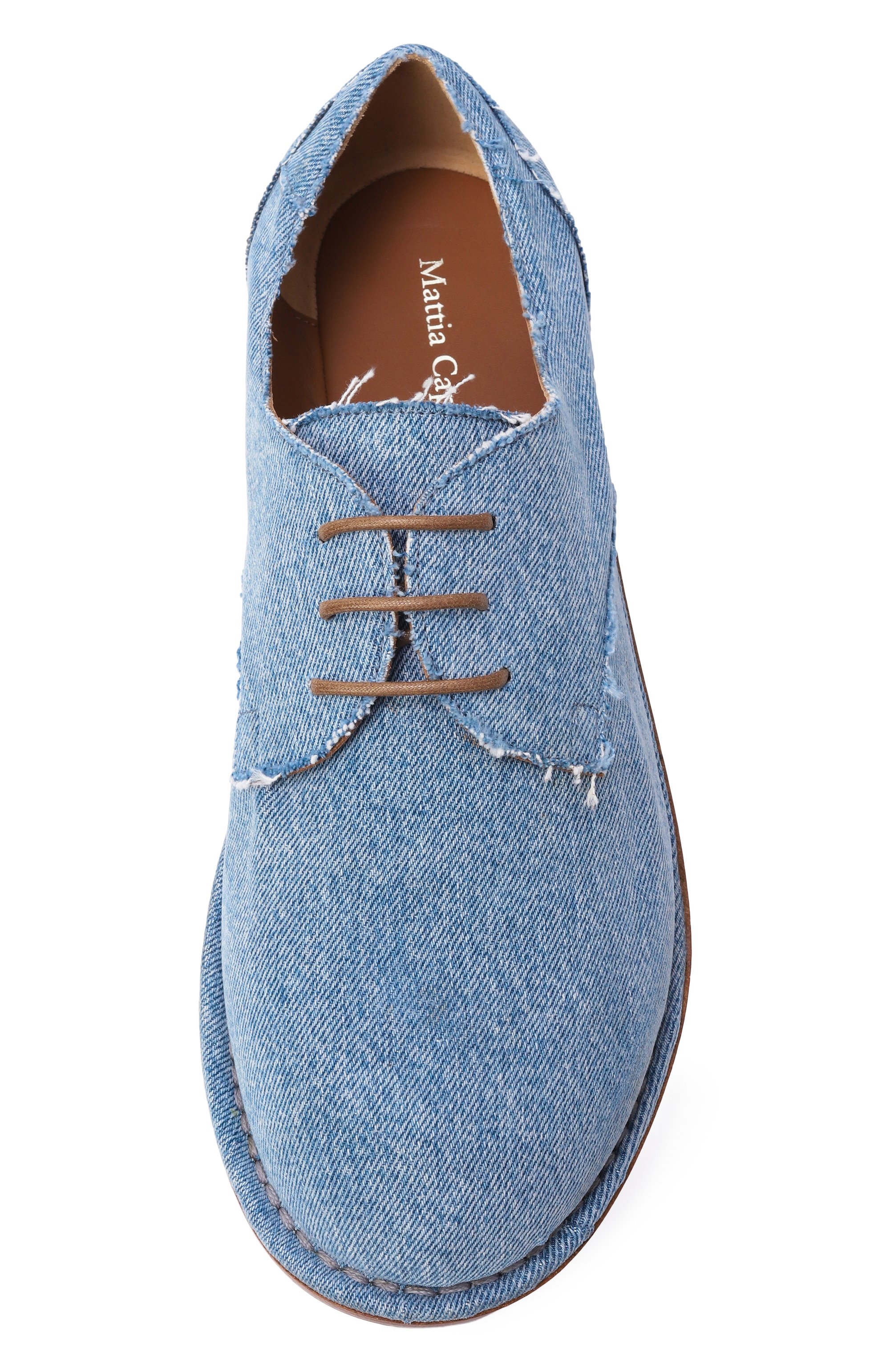 Текстильные дерби MATTIA CAPEZZANI голубого цвета по цене 59300 руб., арт. M2480/JEANS, фото 6 Текстильные дерби MATTIA CAPEZZANI, арт. M2480/JEANS, фото 6