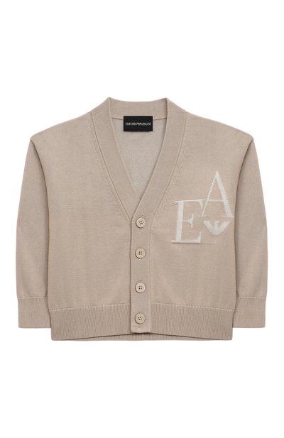 Кардиган из хлопка и вискозы EMPORIO ARMANI, арт. 3D4M52/4MHUZ