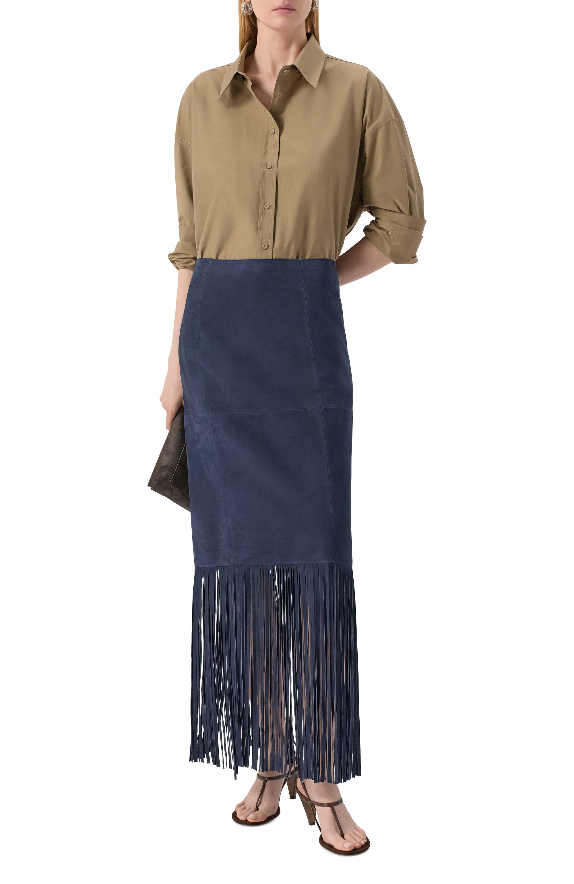 Замшевая юбка YVES SALOMON, арт. 25EYJ22199AVXX/A7181, фото 2