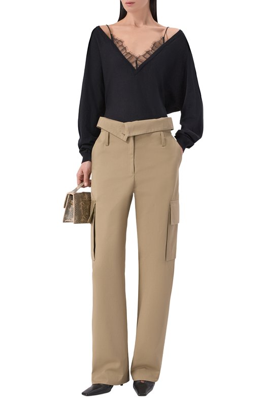 Пуловер из хлопка и шелка Iro WP12AUBEPINE Чёрный  WP12AUBEPINE Фото 2