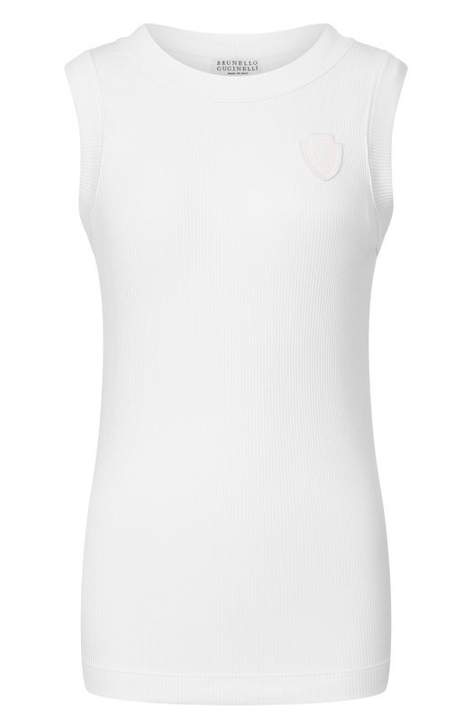 Хлопковая майка Brunello Cucinelli MG902VT100 Белый MG902VT100