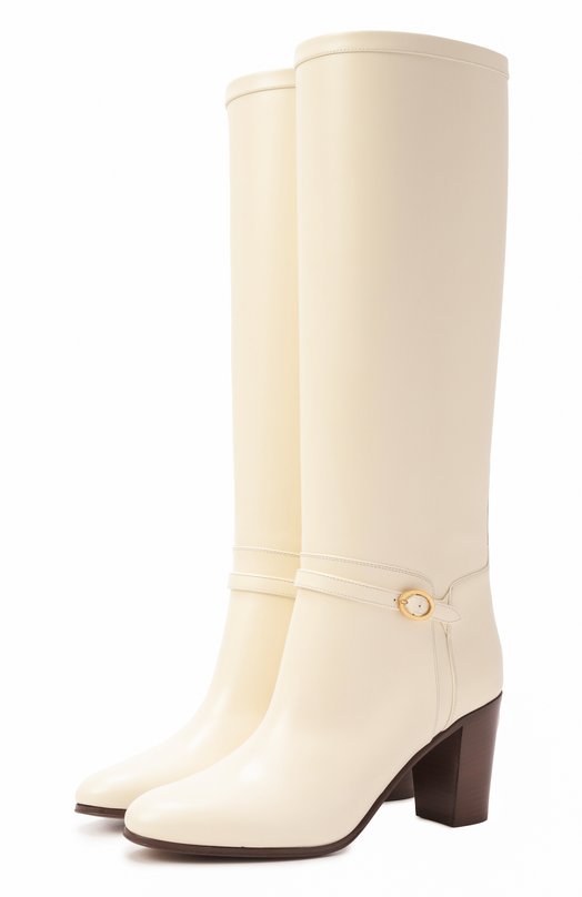 Кожаные сапоги Pattie 75 Valentino 7W2S0LD6/ZJM Кремовый 7W2S0LD6/ZJM