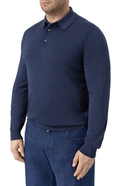 Поло из шелка и кашемира KITON, арт. UMK127960H, фото 3