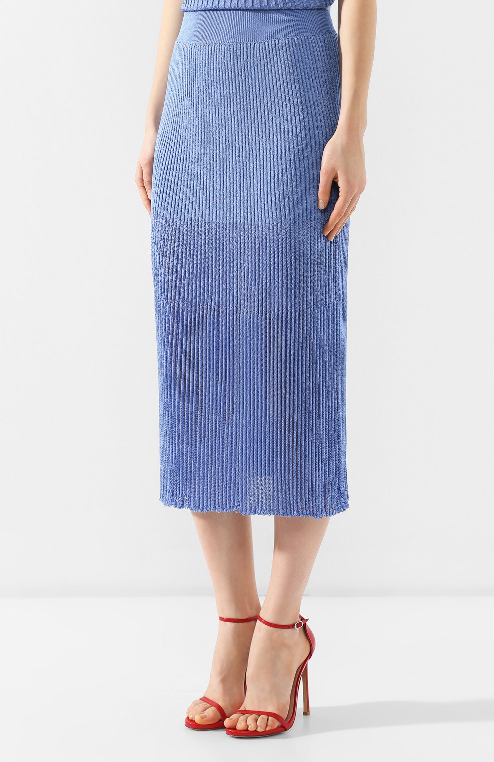 Юбка из вискозы VICTORIA BECKHAM, арт. SK KNT 3714 PSS19 DRAPE GAUZE, фото 3