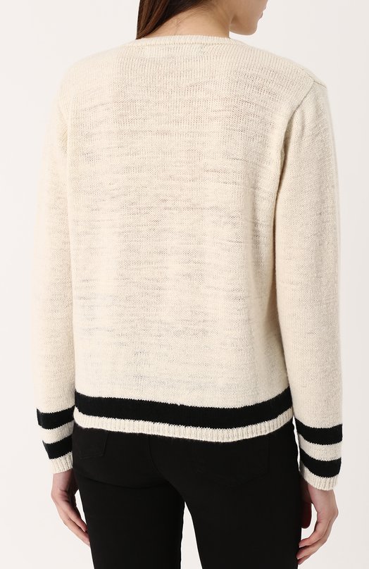 Кашемировый пуловер с круглым вырезом The Elder Statesman Бежевый, фото 4