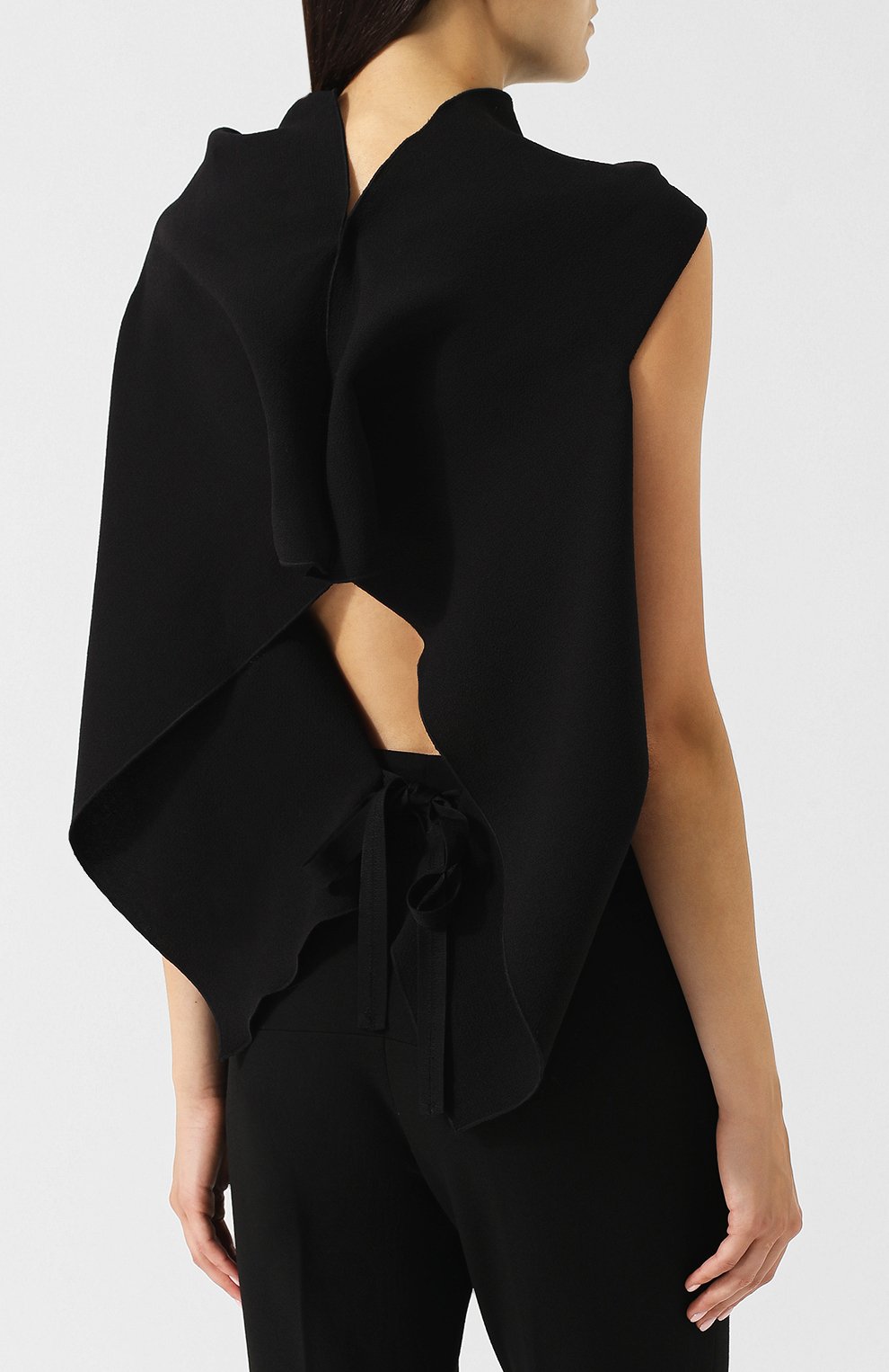 Однотонный шерстяной топ асимметричного кроя ROLAND MOURET, арт. PW18/S6100/F4044, фото 4
