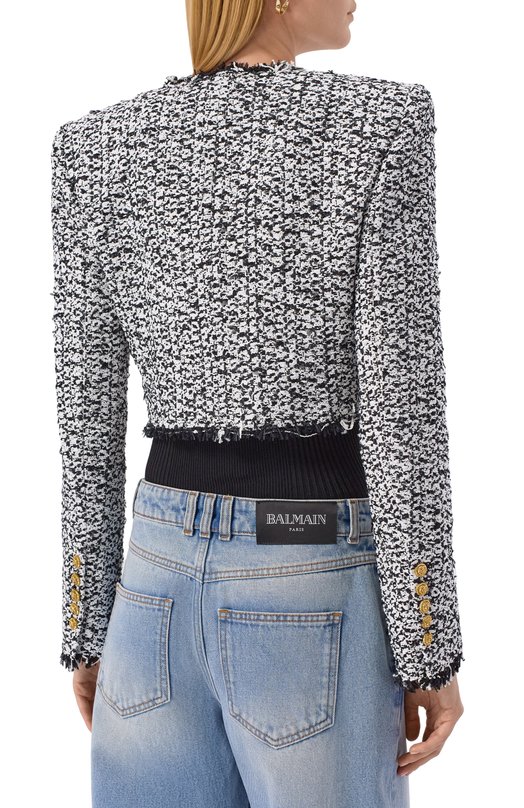 Жакет Balmain FF0SD227/XL35 Чёрно-белый  FF0SD227/XL35 Фото 4