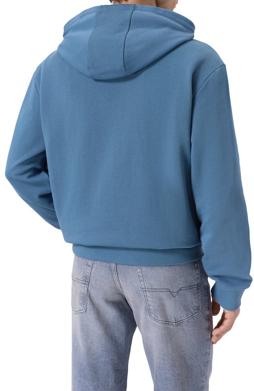 Хлопковое худи HUGO 50486478 Синий  50486478 Фото 4